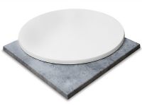 1050/5 Piano contract in HPL stratificato<br />Bordo 10 mm<br />diam 59 cm