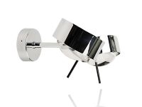 PUK SIDE TWIN<br />da parete con doppio corpo illuminante direzionabile <br />lunghezza braccio 10 o 20 cm<br />4 led di 8 w- completa di lenti, vetri