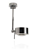 PUK WING SINGLE da soffitto<br />con corpo illuminante  girevole e braccio oscillante 80 cm<br />2 Led x 8w<br />Completa di lenti , vetri