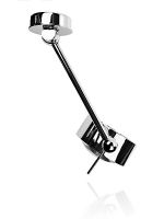 PUK WING SINGLE da soffitto<br />con corpo illuminante  girevole e braccio oscillante 80 cm<br />2 Led x 8w<br />Completa di lenti , vetri