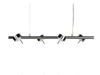 PUK QUARTETT sospensione<br />4 corpi illuminanti  G9 + led da 8 w in retroilluminazione<br />Completa di lenti, vetri