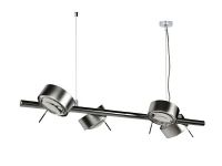 PUK QUARTETT LED sospensione<br /> <br />4 corpi illuminanti di 8 cm cad.<br />8 Led 8 w<br /><br />Completa di lenti, vetri