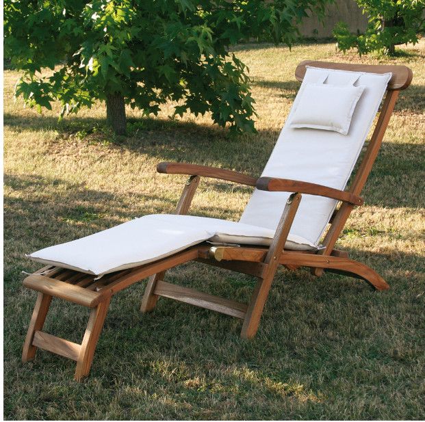 Chaise Longue/lettino Real 1821/14 in vero Teak