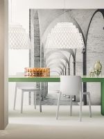 HALF CHARLOTTE sospensione<br />D&M Fuksas Design<br />white<br />4x 12 w E27<br />Diam 79 x H 55 cm