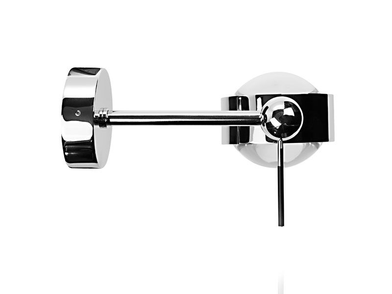 PUK SIDE SINGLE da parete/soffitto girevole con braccio  30 cm 2 led di 8 w -Completa di lenti, vetro