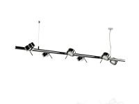 PUK SIXSTETT sospensione<br />6 corpi illuminanti di 8 cm cad.<br />12 Led 8 w<br /><br />Completa di lenti, vetri