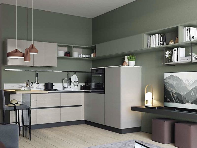 Cucina Completa integrata a Living  Star 1  Composizione tiipo - PREZZO SU RICHIESTA