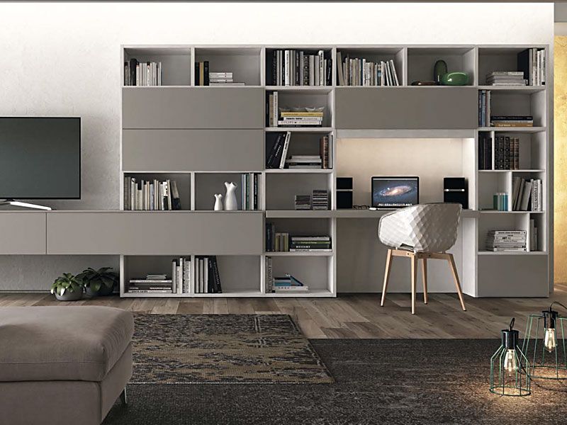 Composizione Living All in One con Home Office  Configurazione tiipo - PREZZO SU RICHIESTA