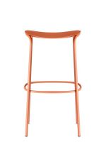 sgabello acciaio TRICK <br />zincato e verniciato<br />h 65 2523 o h 75 cm 2524