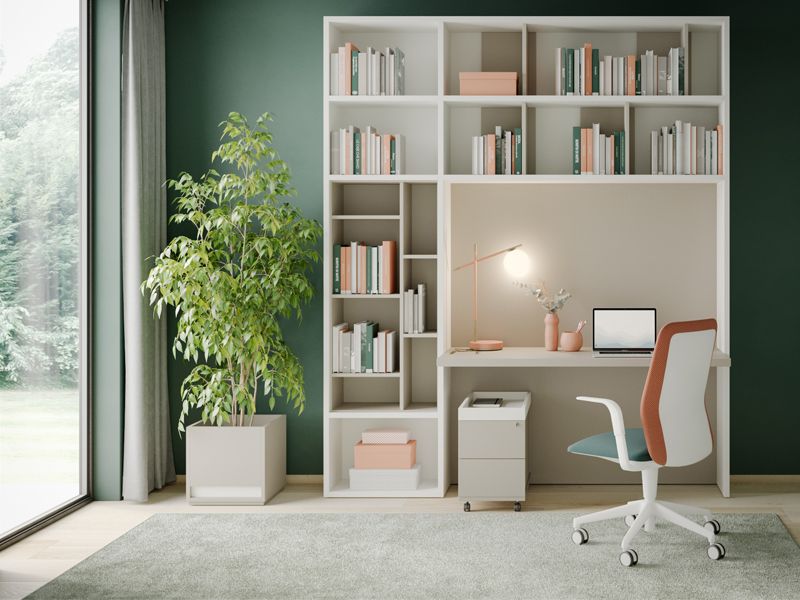 Libreria Home Office Mood   Configurazione tipo - PREZZO SU RICHIESTA