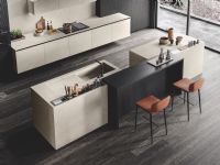 Cucina Sistema con basi in sospensione ed un isola dalla forma originale.<br />Finitura a scelta<br />L 300 per la parete , isola L380<br />PREZZO SU RICHIESTA<br />Immagine solo indicativa - possibilità di creare secondo esigenze personali<br /><br />PREVENTIVO SU RICHIESTA