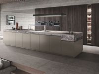 Cucina Milled . Basi laccate e top con lavello integrato in qarzo. Colonne con ante in cannettato. Molteplici possibilità di finiture e top diversi<br />PREZZO SU RICHIESTA<br /><br />PREVENTIVO SU RICHIESTA