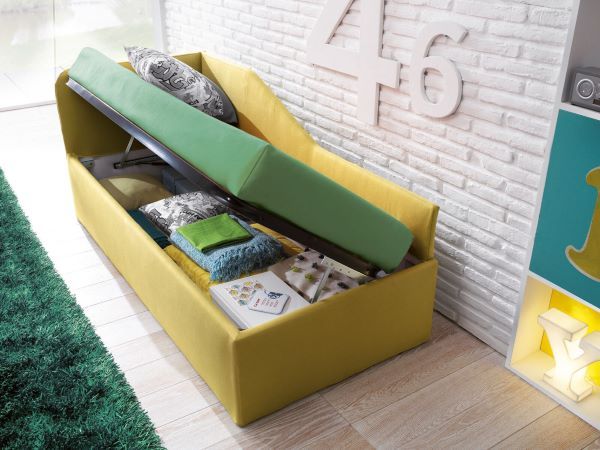 Divano letto singolo Mod. Fata -varie opzioni L200x P 90x H 58/85 cm RICHIEDI PREVENTIVO