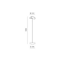 Lampada da terra PING PONG<br /><br />Diam 31 x H183 cm