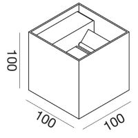 Lampada parete da esterno GES1020<br /><br />L 10x P10 x H 10 cm